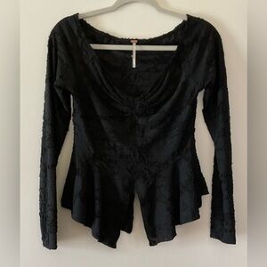 Free People adorable black top. NWOT